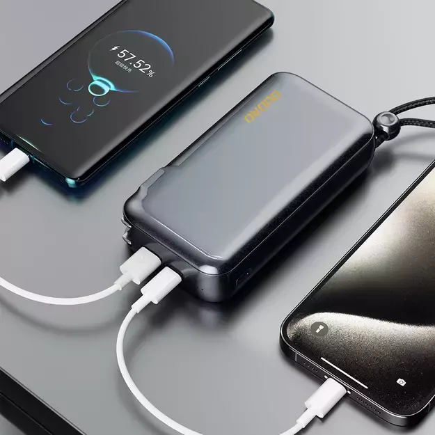Dudao K25 2in1 10000mAh 3-Plug Powerbank Charger - Gray 4