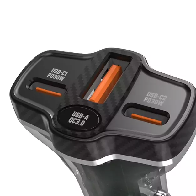Dudao R78 78W Car Charger USB-C PD / 2xUSB-A QC - Black 5