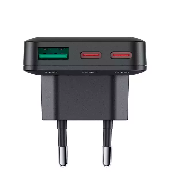 Acefast A100 65W GaN 2 USB-C+ USB-A Charger Ultra Slim - Black 12
