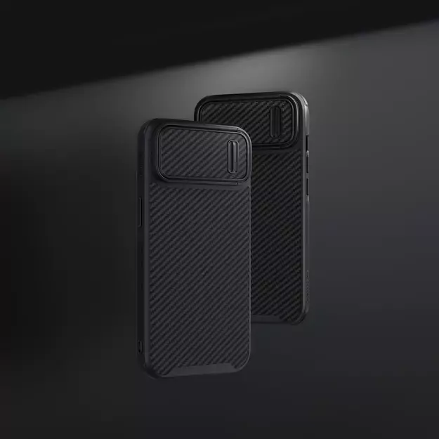 Nillkin Synthetic Fiber S Case iPhone 14 case with camera cover, black 6
