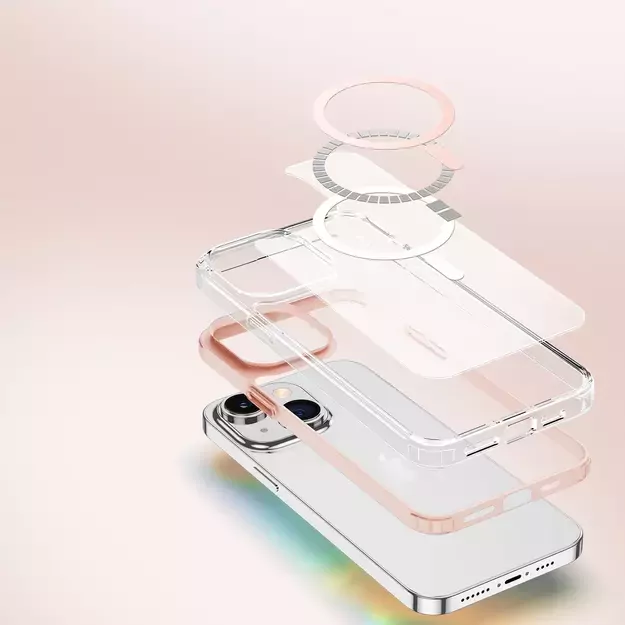 Dux Ducis Clin2 case for iPhone 14 Plus magnetic MagSafe cover pink 2