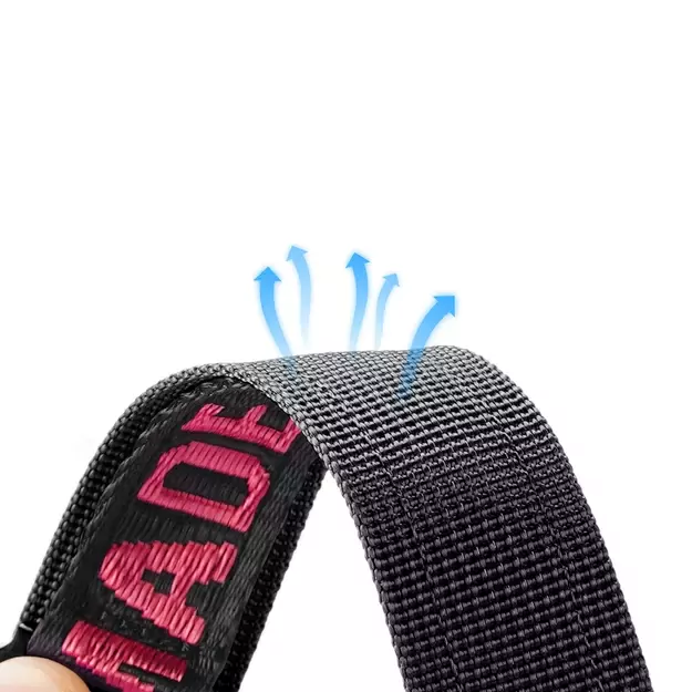 Dux Ducis Strap (Outdoor Version) Apple Watch Ultra Strap, SE, 9, 8, 7, 6, 5, 4, 3, 2, 1 (49, 45, 44, 42 mm) Nylon Band Bracelet Black and Red 3