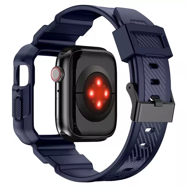Kingxbar CYF106 2in1 armored case for Apple Watch SE, 9, 8, 7, 6, 5, 4, 3, 2, 1 (41, 40, 38 mm) with strap blue 12