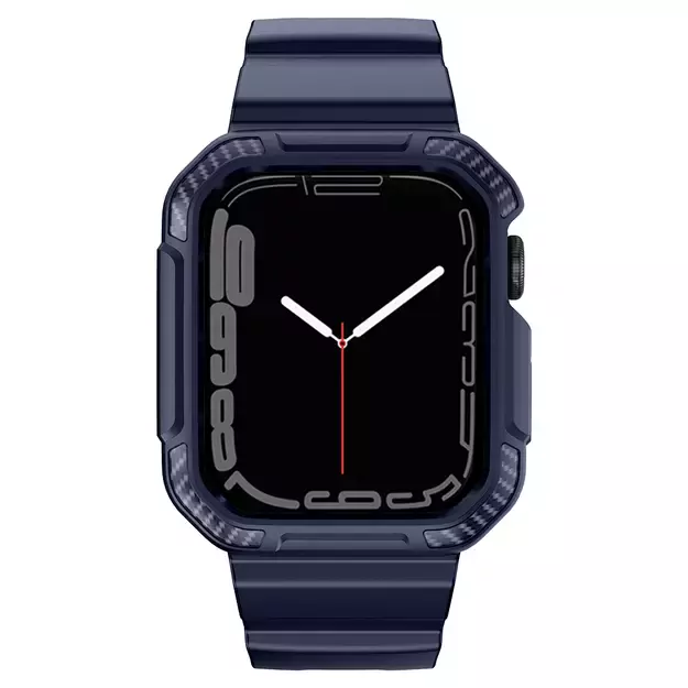 Kingxbar CYF106 2in1 armored case for Apple Watch SE, 9, 8, 7, 6, 5, 4, 3, 2, 1 (41, 40, 38 mm) with strap blue 9