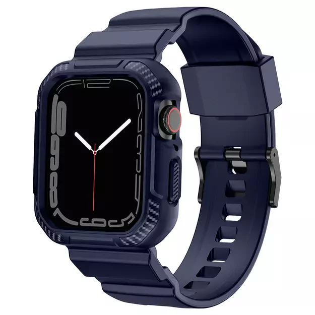 Kingxbar CYF106 2in1 armored case for Apple Watch SE, 9, 8, 7, 6, 5, 4, 3, 2, 1 (41, 40, 38 mm) with strap blue 11