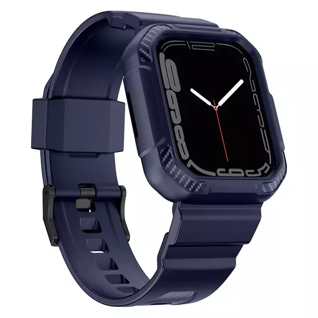 Kingxbar CYF106 2in1 armored case for Apple Watch SE, 9, 8, 7, 6, 5, 4, 3, 2, 1 (41, 40, 38 mm) with strap blue 8