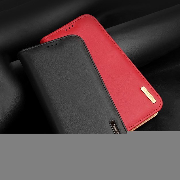 Dux Ducis Hivo Leather Flip Cover Genuine Leather Wallet for Cards and Documents iPhone 14 Plus Black 36