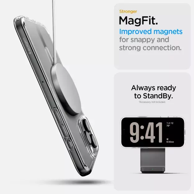 Spigen Ultra Hybrid ”T” Mag MagSafe Case for iPhone 16 Pro Max - White 15
