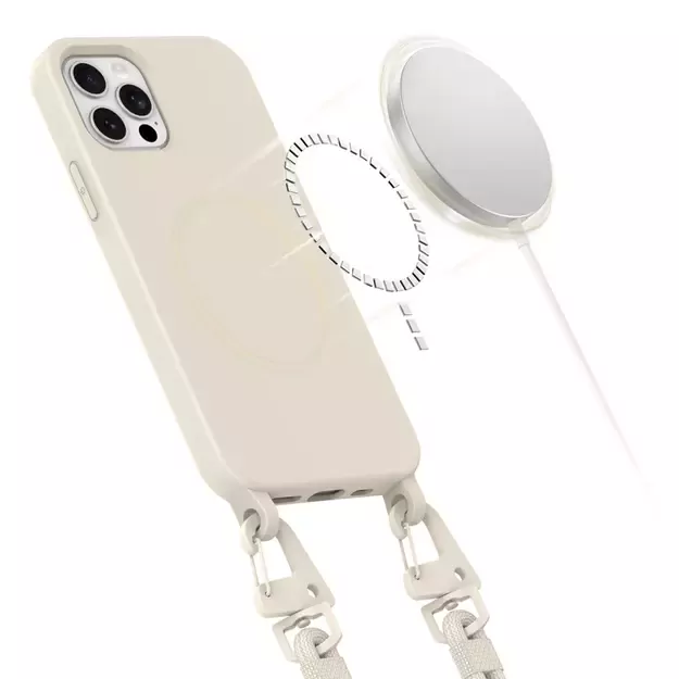Tech-Protect MagNecklace MagSafe Case for iPhone 12 / 12 Pro - Beige 7