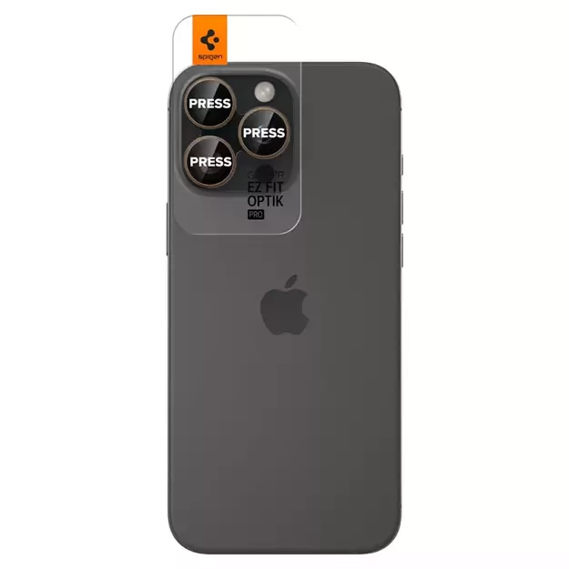 Spigen Optik Pro GLAS.TR ”EZ FIT” Camera Protector 2-PACK for iPhone 16 Pro / Pro Max - Brown 10