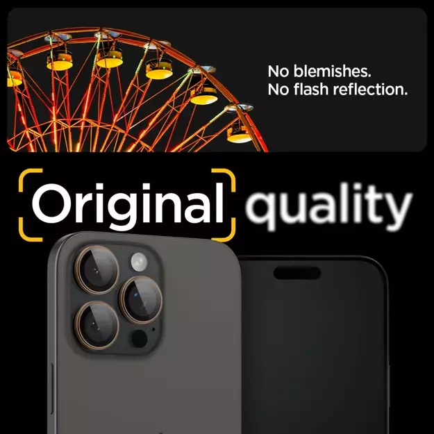 Spigen Optik Pro GLAS.TR ”EZ FIT” Camera Protector 2-PACK for iPhone 16 Pro / Pro Max - Brown 15