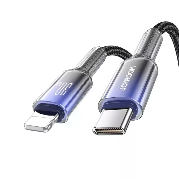 Joyroom S-A42 Crystal-Clear Series 30W USB-C - Lightning cable 1.2m - black 14