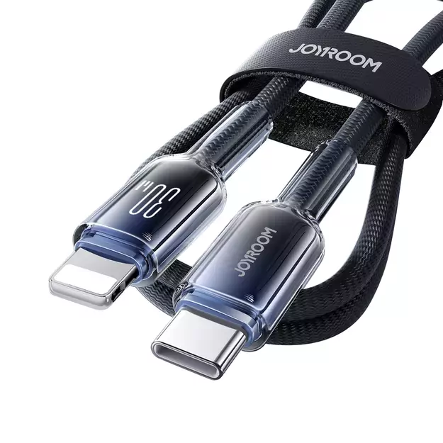 Joyroom S-A42 Crystal-Clear Series 30W USB-C - Lightning cable 1.2m - black 17