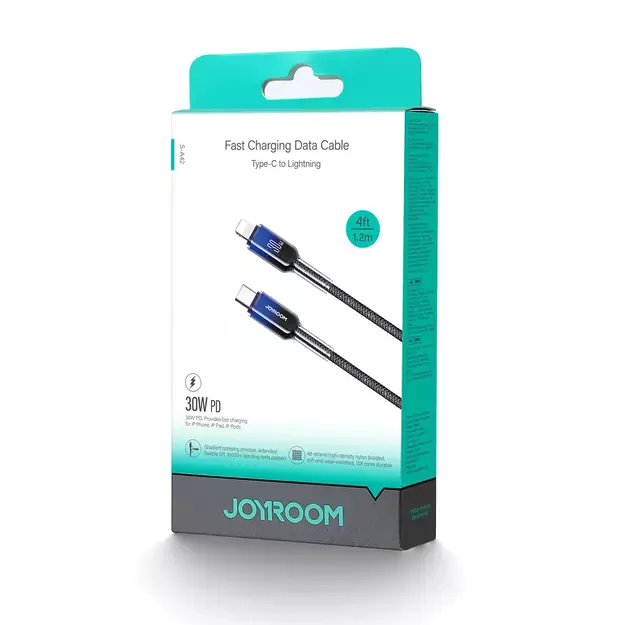 Joyroom S-A42 Crystal-Clear Series 30W USB-C - Lightning cable 1.2m - black 20