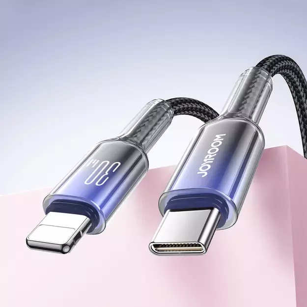 Joyroom S-A42 Crystal-Clear Series 30W USB-C - Lightning cable 1.2m - black 21