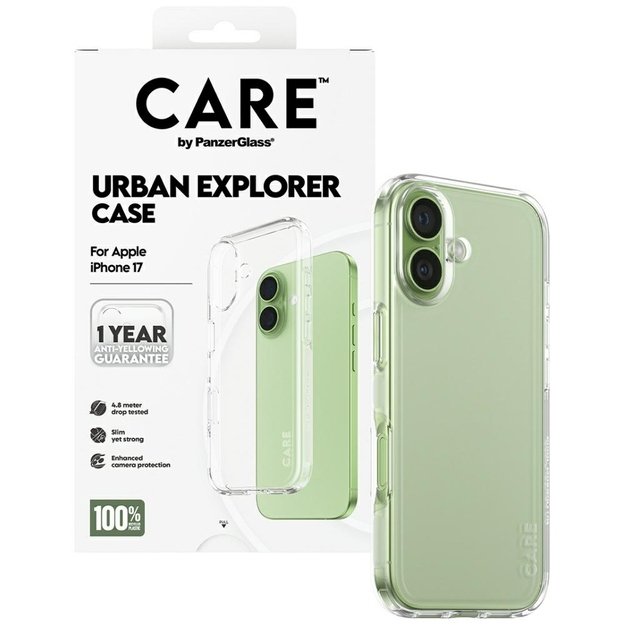 CARE by PanzerGlass Flagship Urban Explorer Case w. Clear Frame for iPhone 17 - transparent 3