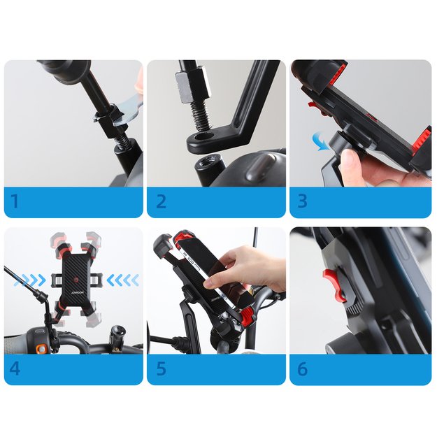 Joyroom motorcycle phone holder black (JR-ZS288-m) 6