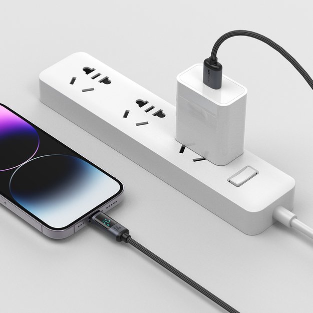 Joyroom Prism Series A16 Lightning / USB-A Cable 2.4A 1.2m with LED Display - Black 9