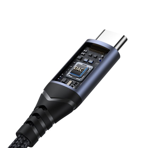 Joyroom SY-C01 USB-C DAC adapter to 3.5 mm mini jack - black 2