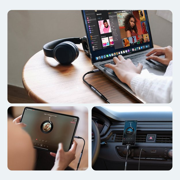 Joyroom SY-C01 USB-C DAC adapter to 3.5 mm mini jack - black 11