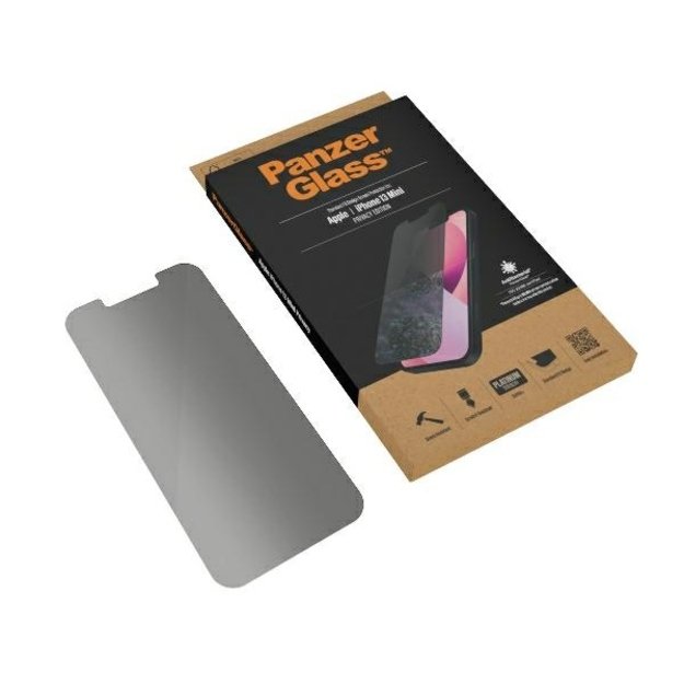 PanzerGlass Standard Super+ antibacterial privatizing tempered glass for iPhone 13 mini 4