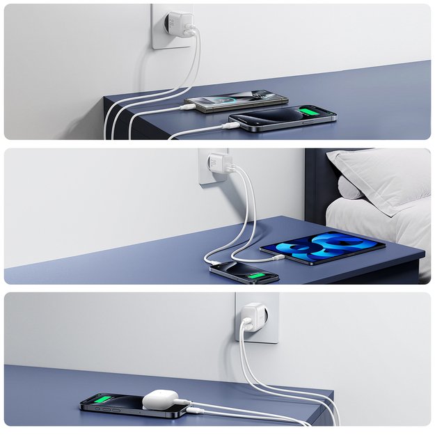 Joyroom JR-TCF21 network charger USB-C / USB-A 20W PD / QC 3.0 - white 13