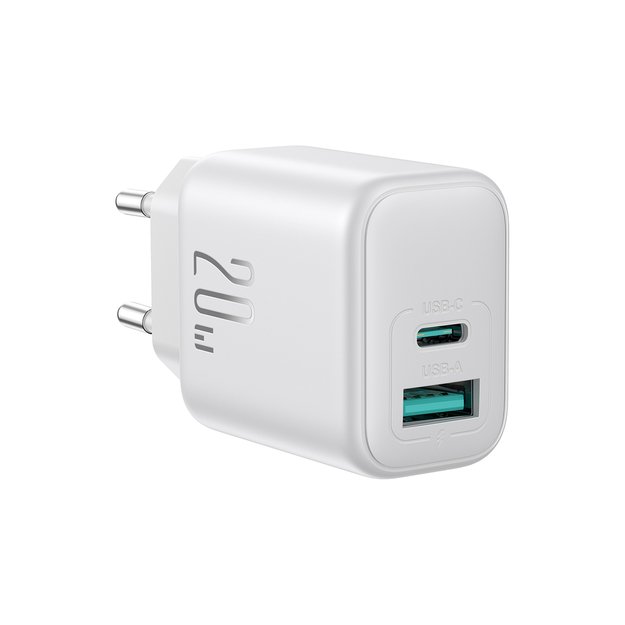 Joyroom JR-TCF21 network charger USB-C / USB-A 20W PD / QC 3.0 - white 1