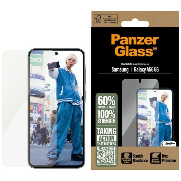 PanzerGlass Ultra-Wide Fit Tempered Glass for Samsung Galaxy A56 5G