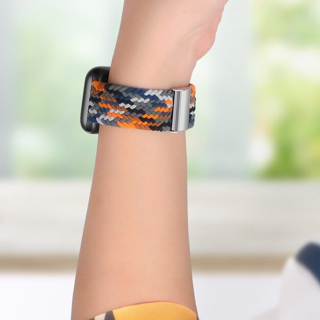 Braided Fabric Strap Bracelet Strap Fabric Band for Apple Watch 38 / 40 / 41 mm - Black 1