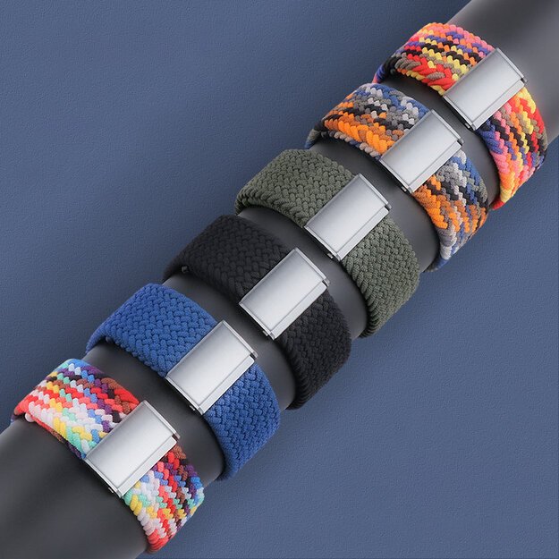 Braided Fabric Strap Bracelet Strap Fabric Band for Apple Watch 38 / 40 / 41 mm - Black 5