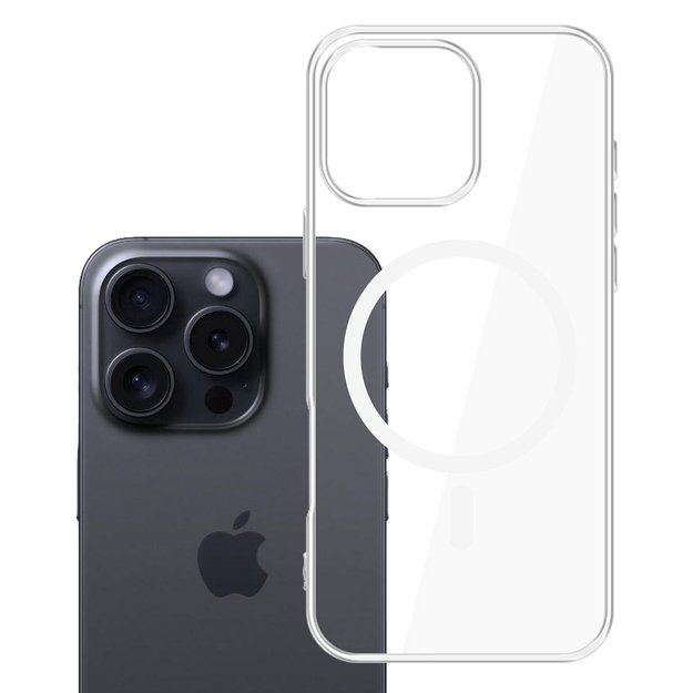 3mk Clear MagCase Case for Apple iPhone 16 Pro Max - Transparent 8