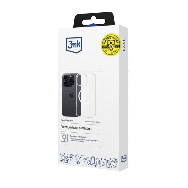 3mk Clear MagCase Case for Apple iPhone 16 Pro Max - Transparent 3