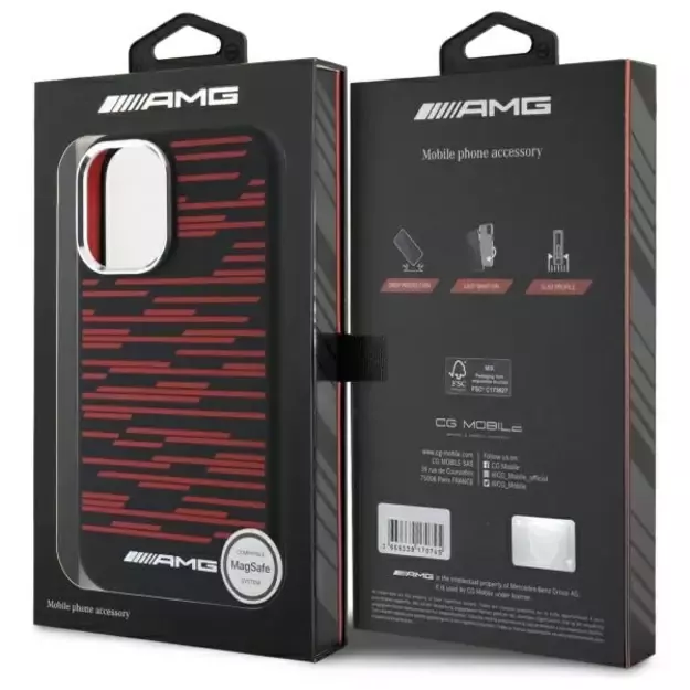 AMG Silicone Graphics MagSafe case for iPhone 16 - black 13