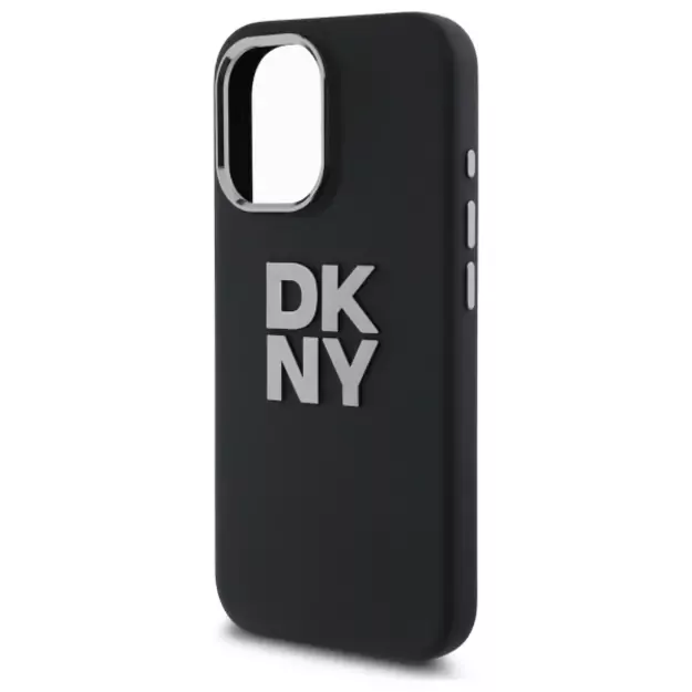 DKNY Liquid Silicone Metal Logo iPhone 16 Case - Black 3
