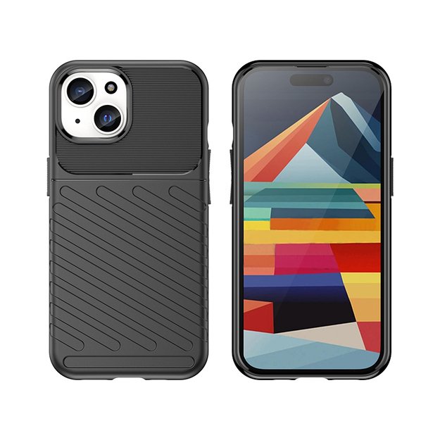 Armored iPhone 15 Thunder Case - black 3