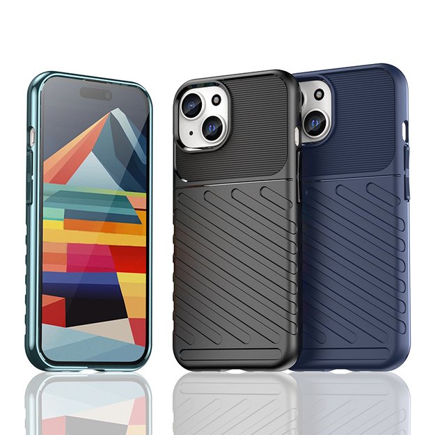 Armored iPhone 15 Thunder Case - black 1