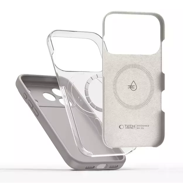 Tech-Protect Silicone MagSafe Case for iPhone 17 Pro - Gray 1