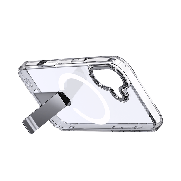 Hybrid Armor X Case for iPhone 17 with Stand, Compatible with MagSafe - Transparent 2