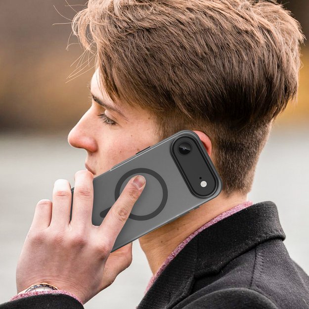 Magnetic Abrasive iPhone 17 Air Case Compatible with MagSafe - Matte Black 8