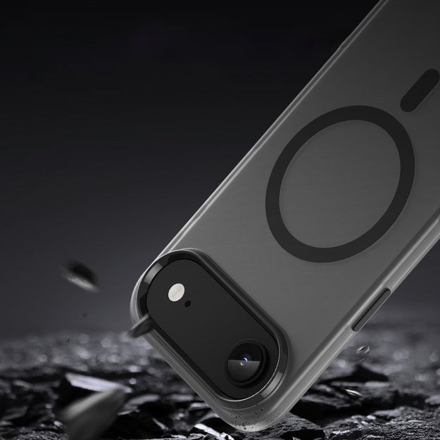 Magnetic Abrasive iPhone 17 Air Case Compatible with MagSafe - Matte Black 6