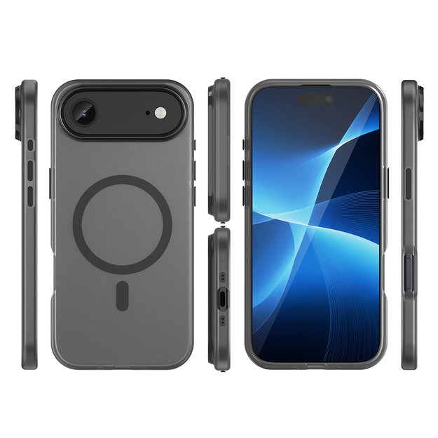 Magnetic Abrasive iPhone 17 Air Case Compatible with MagSafe - Matte Black 2