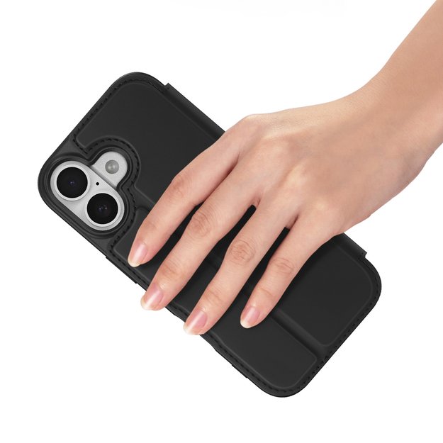 Dux Ducis Skin Pro iPhone 17 Case with Flip and Card Slot - Black 6