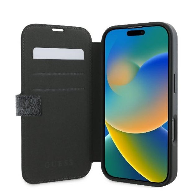 Guess 4G Metal Logo iPhone 16 Pro Case - Black 5