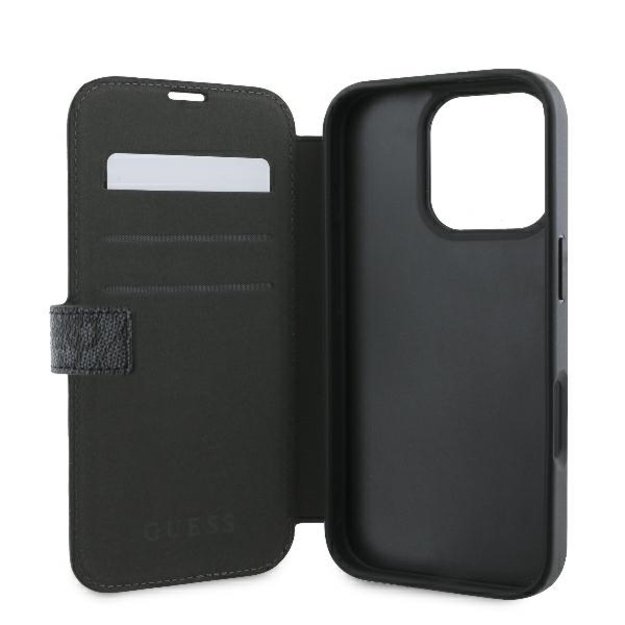 Guess 4G Metal Logo iPhone 16 Pro Case - Black 6