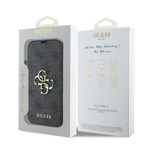 Guess 4G Metal Logo iPhone 16 Pro Case - Black 7
