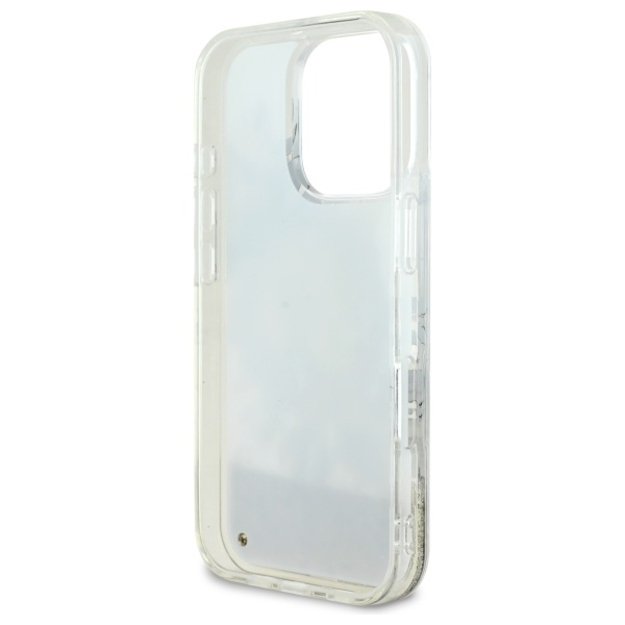 Guess Liquid Glitter Flower MagSafe iPhone 16 Pro Max Case - Beige 6