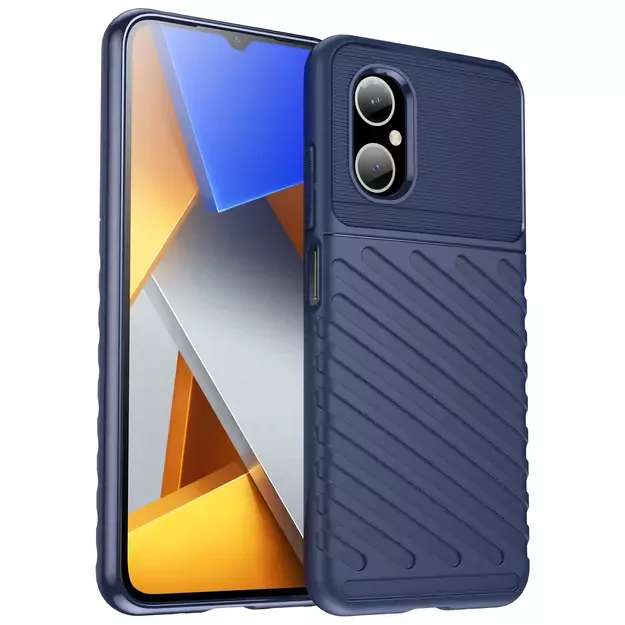 Thunder Case Xiaomi Poco M4 5G silicone armor case blue