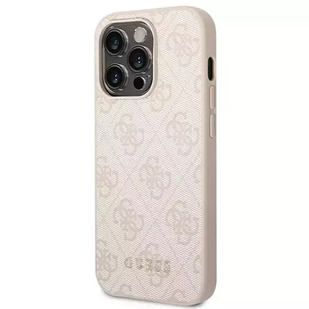 Guess GUHCP14XG4GFPI iPhone 14 Pro Max 6,7  różowy/pink hard case 4G Metal Gold Logo 1