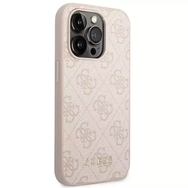 Guess GUHCP14XG4GFPI iPhone 14 Pro Max 6,7  różowy/pink hard case 4G Metal Gold Logo 3