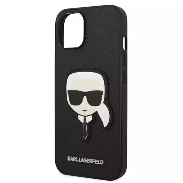Karl Lagerfeld KLHCP14MSAPKHK iPhone 14 Plus 6,7  czarny/black hardcase Saffiano Karl`s Head Patch 12